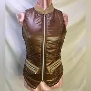 Goode Rider Puffer Vest Equestrian Brown Riding Luxury Down Equine Size Small